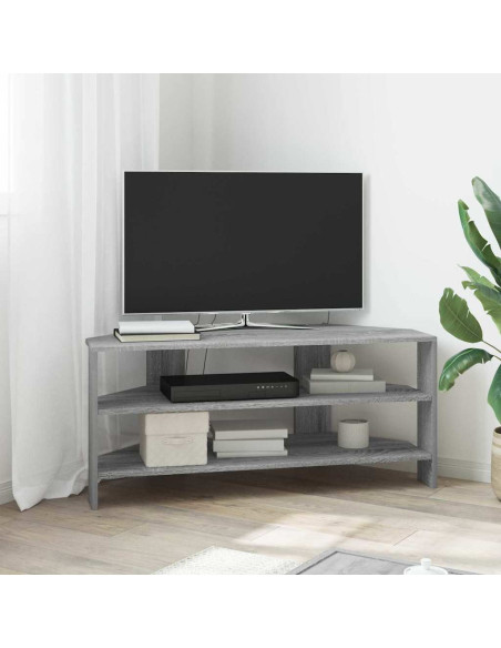 MobileTVAngolare Grigio Sonoma 102x40,5x45cm Legno multistrato
