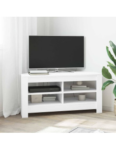 MobileTVAngolare Bianco 102 x 40,5 x 45 cm Legno multistrato