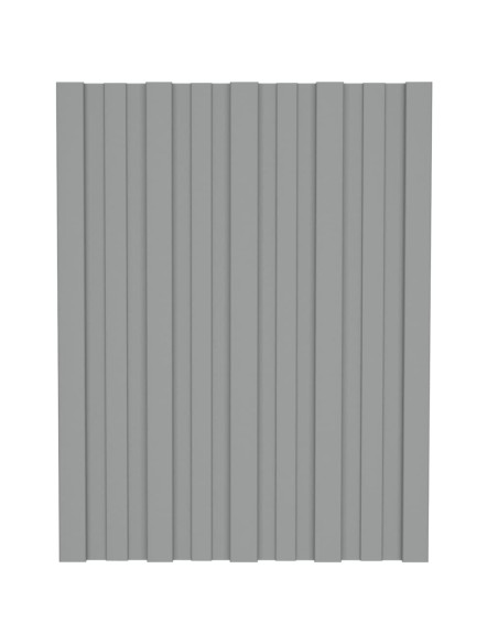 Pannelli da Tetto 12 pz in Acciaio Zincato Grigio 60x45 cm