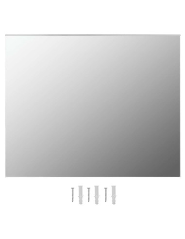 Specchio Parete Rettangolare Senza Cornice con Luci LED Vetro