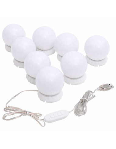 Specchio Parete Rettangolare Senza Cornice con Luci LED Vetro