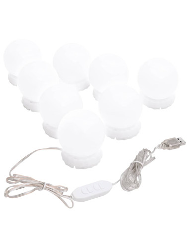 Specchio Parete Rettangolare Senza Cornice con Luci LED Vetro