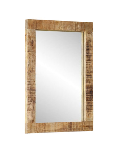 Specchio 70x50 cm in Legno Massello di Mango e Vetro