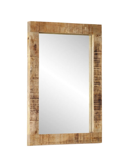 Specchio 70x50 cm in Legno Massello di Mango e Vetro