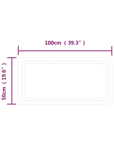 Specchio da Bagno con Luci LED 100x50 cm