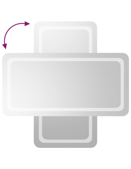 Specchio da Bagno con Luci LED 50x100 cm