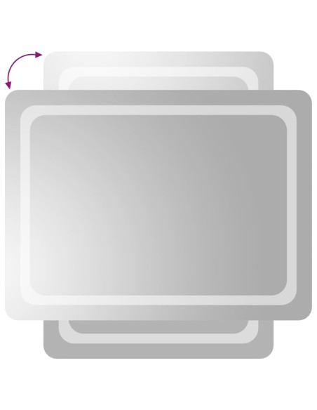 Specchio da Bagno con Luci LED 60x80 cm