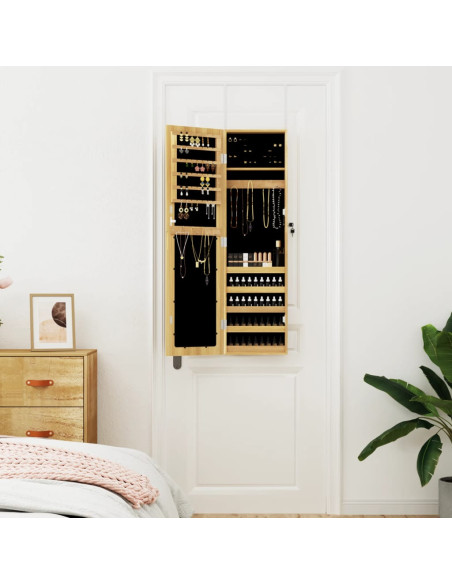 Armadio Portagioie con Specchio a Muro 30x8,5x106 cm