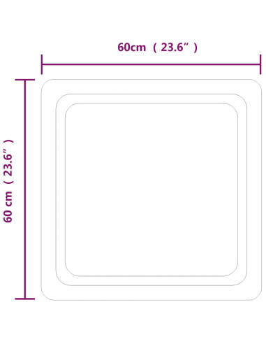 Specchio da Bagno con Luci LED 60x60 cm