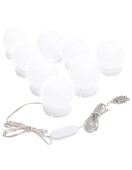 Specchio con Luci LED 40x20 cm Ovale in Vetro