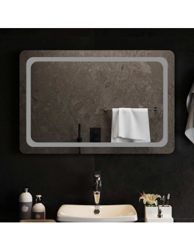 Specchio da Bagno con Luci LED 90x60 cm