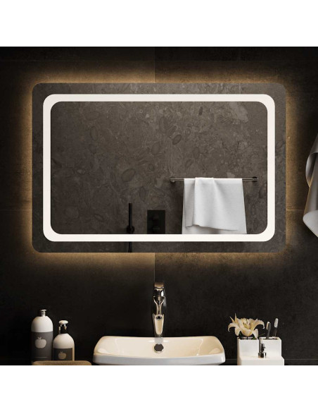 Specchio da Bagno con Luci LED 90x60 cm