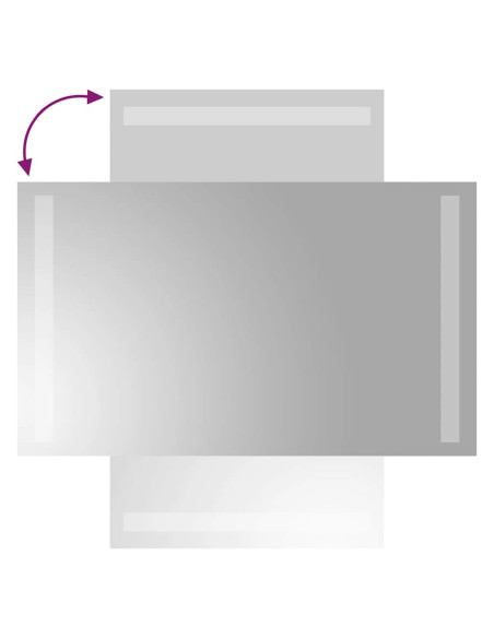 Specchio da Bagno con Luci LED 30x50 cm