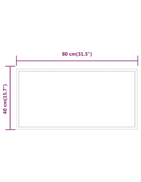 Specchio da Bagno con Luci LED 80x40 cm