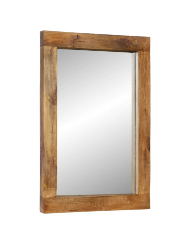 Specchio 70x50 cm in Legno Massello di Mango e Vetro