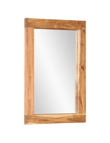 Specchio 70x50 cm in Legno Massello di Acacia e Vetro