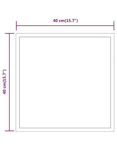 Specchio da Bagno con Luci LED 40x40 cm