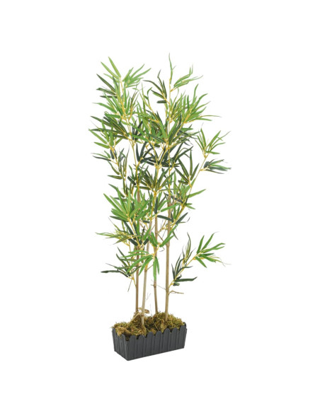 Albero Bambù Artificiale 552 Foglie 120 cm Verde