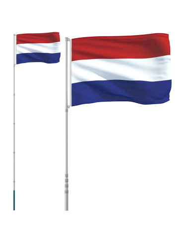 Asta e Bandiera Olanda 5,5 m Alluminio