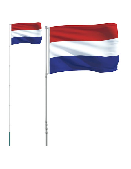 Asta e Bandiera Olanda 5,5 m Alluminio