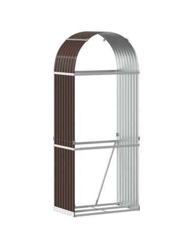 Portaceppi Marrone 80x45x190 cm in Acciaio Zincato