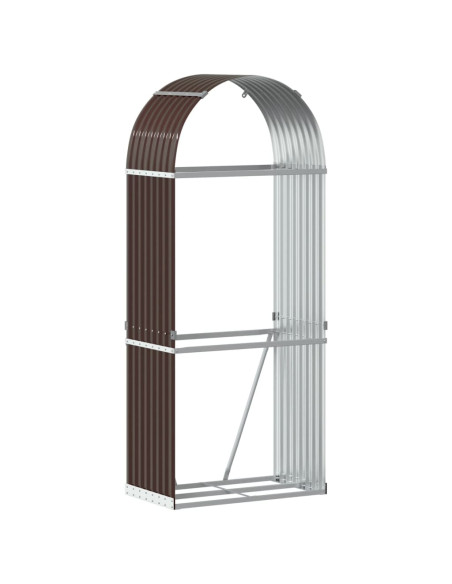 Portaceppi Marrone 80x45x190 cm in Acciaio Zincato