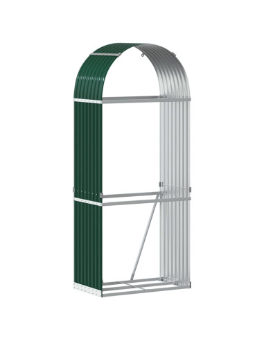 Portaceppi Verde 80x45x190 cm in Acciaio Zincato