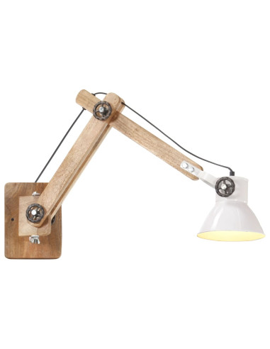 Lampada da Parete Stile Industriale Bianca Rotonda E27