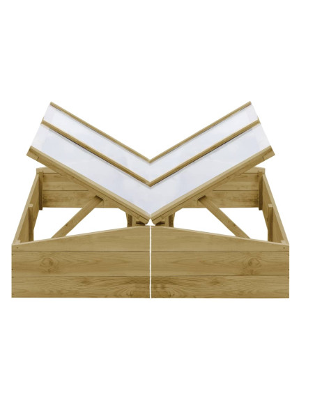 Serre 2 pz in Legno di Pino Impregnato 100x50x35 cm