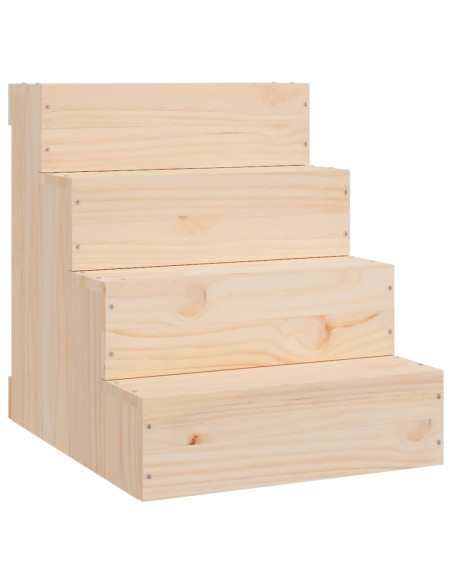 Scala per Animali 40x49x47 cm in Legno Massello di Pino