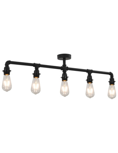 Lampadario Nero per 5 Lampadine E27