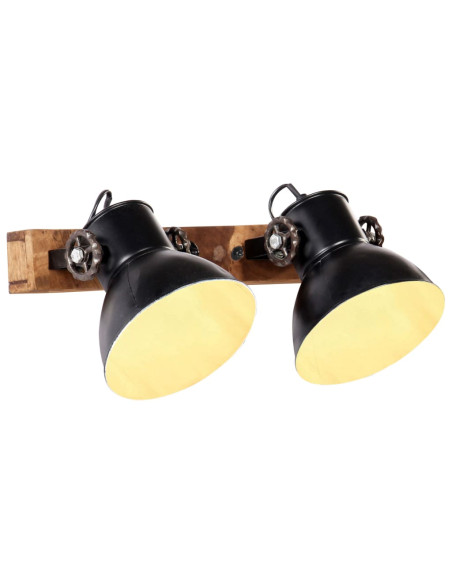 Lampada da Parete Stile Industriale Nera 45x25 cm E27