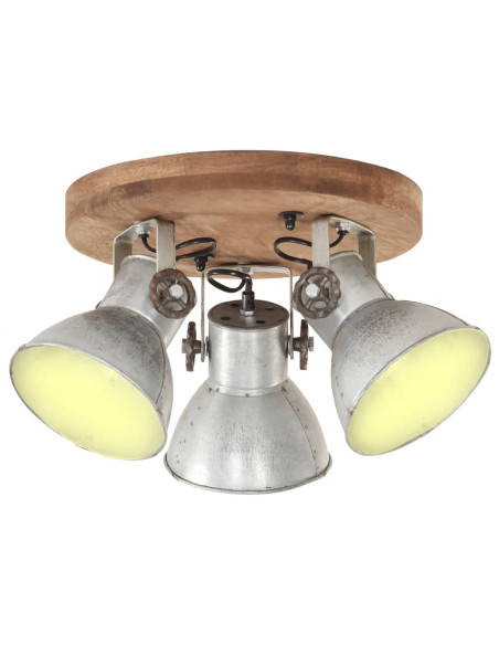 Lampada a Sospensione Industriale 25 W Argento 42x27cm E27