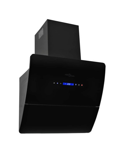 Cappa Aspirante a Muro Acciaio Inox 756 m³/h 60 cm Nera