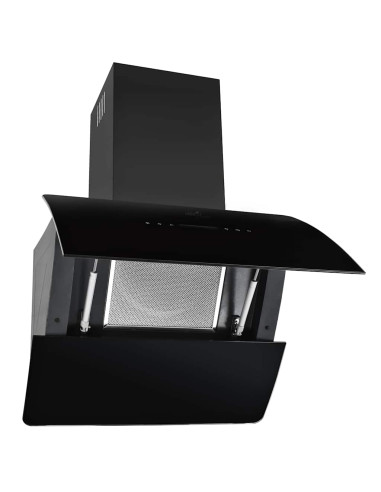 Cappa Aspirante a Muro Acciaio Inox 756 m³/h 60 cm Nera