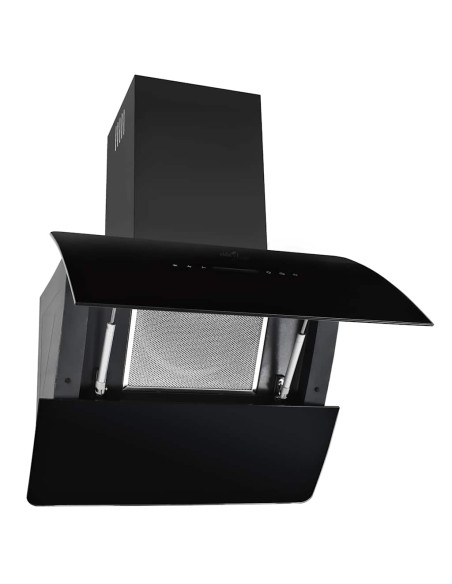 Cappa Aspirante a Muro Acciaio Inox 756 m³/h 60 cm Nera