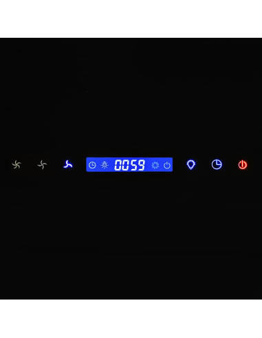 Cappa Aspirante a Muro Acciaio Inox 756 m³/h 60 cm Nera