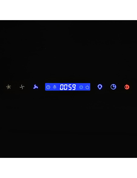 Cappa Aspirante a Muro Acciaio Inox 756 m³/h 60 cm Nera