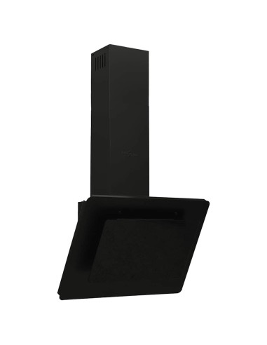 Cappa a Parete 60 cm in Acciaio Inox e Vetro Temperato Nero