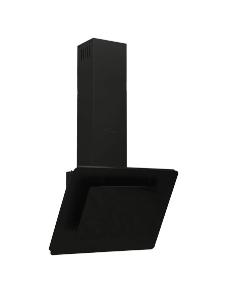 Cappa a Parete 60 cm in Acciaio Inox e Vetro Temperato Nero