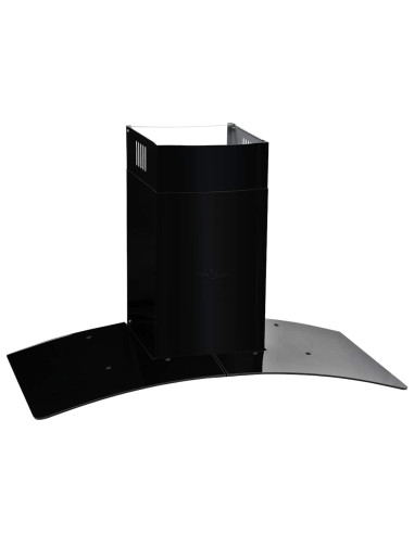 Cappa Aspirante a Muro Acciaio Inox 756 m³/h 90 cm Nera