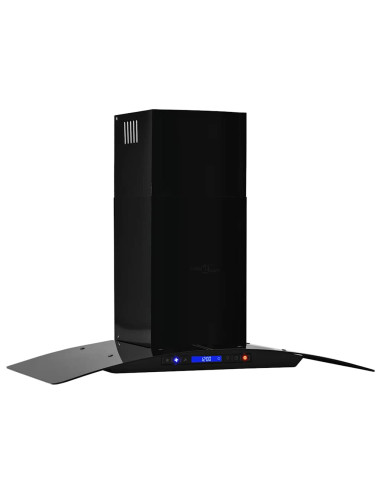 Cappa Aspirante a Muro Acciaio Inox 756 m³/h 90 cm Nera