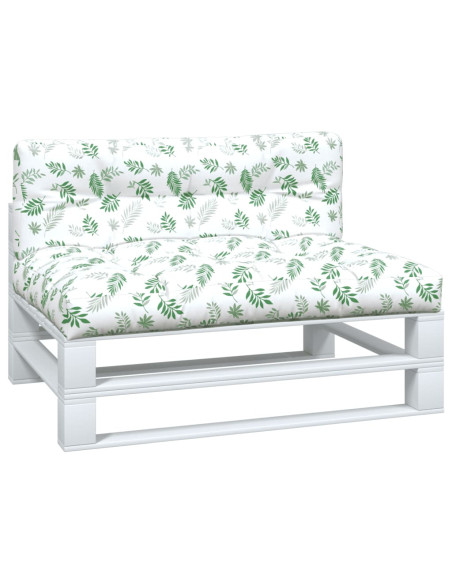 Cuscini per Pallet 2 pz Motivo a Foglie Tessuto