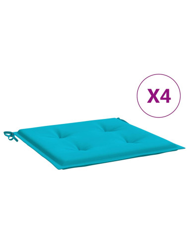 Cuscini per Sedia 5 pz Turchese 50x50x4 cm in Tessuto