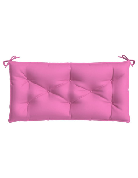 Cuscino per Panca da Giardino Rosa 110x50x7 cm in Tessuto