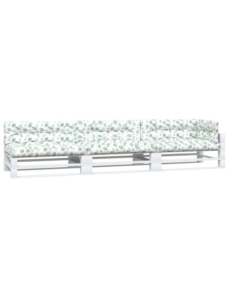 Cuscini per Pallet 7 pz Motivo a Foglie Tessuto