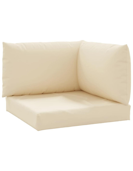 Cuscini per Pallet 3 pz Beige in Tessuto Oxford