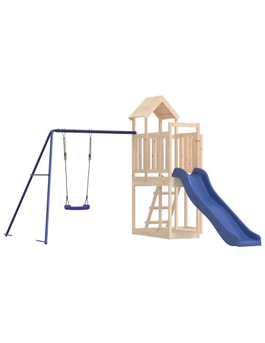 Set da Gioco da Esterno in Legno Massello di Pino