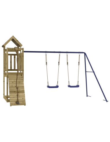 Set da Gioco da Esterno in Legno di Pino Impregnato