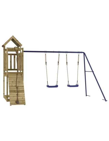 Set da Gioco da Esterno in Legno di Pino Impregnato